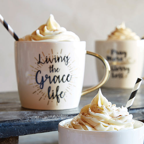 Inspirational Mug - Living The Grace Life Ceramic Mug – Christian