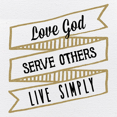 Tabletop Inspirational Plaque: Love, Serve, Live - Tabletop Decor