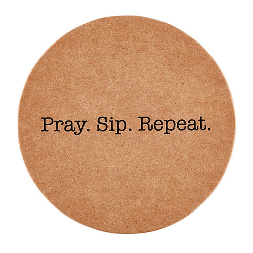 Inspirational Christian Coasters: Pray-Sip-Repeat