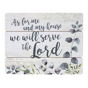 Wall Decor: "As for me and my house, we will serve the Lord" Wall Art