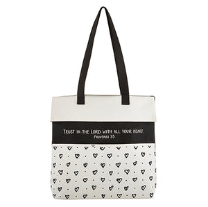 Inspirational Tote Bag: Trust In The Lord With All Your Heart - Proverbs 3:5