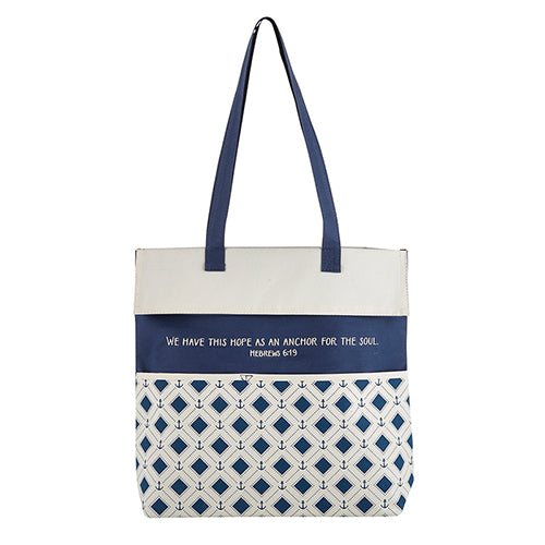 Inspirational Tote Bag: We Have This Hope As An Anchor For The Soul - Hebrews 6:19