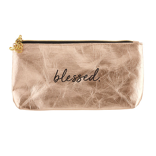 Accessories: Ladies Hand Pouch Purse - Blessed - Rose Gold