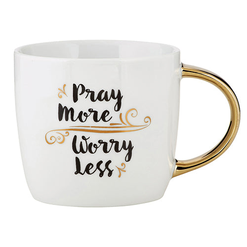 Inspirational Mug - Pray More, Worry Less Ceramic Mug