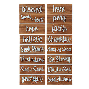 Wall Decor or Tabletop Decor: "Hope" Wood and Metal Plaque