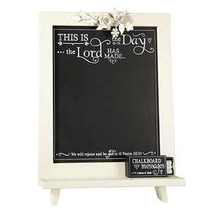 Tabletop Decor: Inspirational Scripture Chalkboard - Psalms 118:24