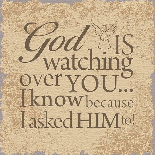 Tabletop Inspirational Plaque: God is Watching Over You...  Tabletop Decor