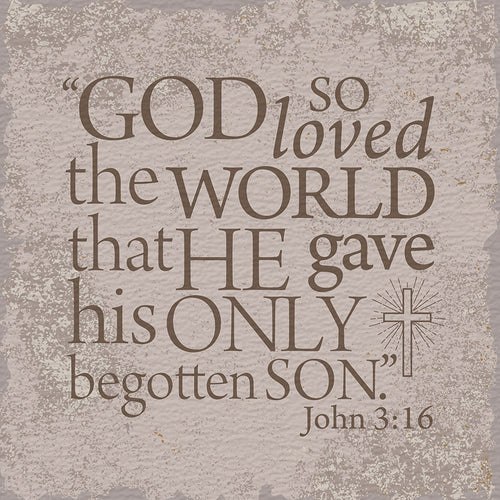 Tabletop Inspirational Plaque: John 3:16 - Tabletop Decor