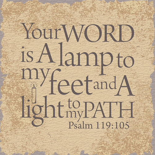 Tabletop Inspirational Plaque: Your Word Is A Lamp To My Feet... Tabletop Decor