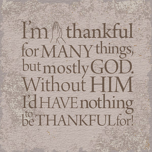 Tabletop Inspirational Plaque: Thankful - Tabletop Decor